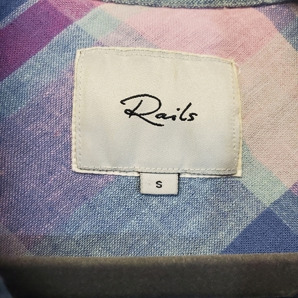 Rails Linen Plaid Tie Front Shirt -> Rails linen plaid tie front shirt - Picture 5 of 9